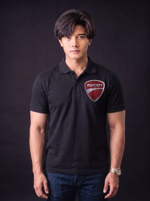 Polo Shirt Ducati Bahan Cotton Lacoste Piquee CVC Desain Gambar Dua Sisi Mesin DTF Terbaru